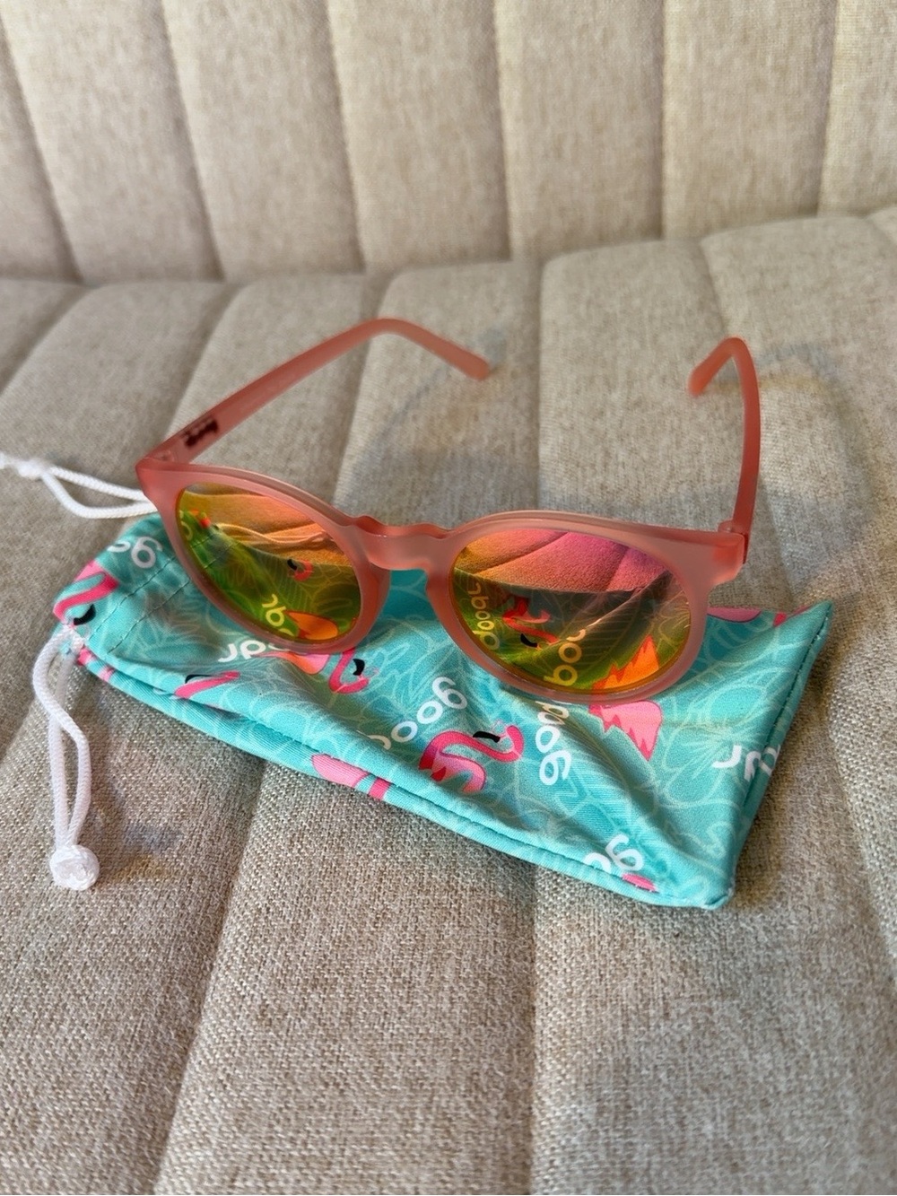 goodr Circle G Influencers Pay Double Pink Polarized Sunglasses